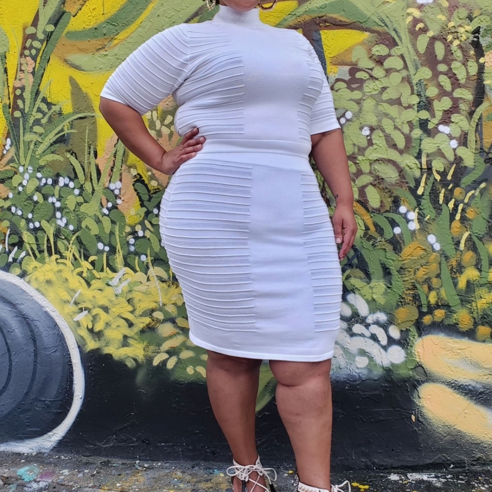 2 piece white set
